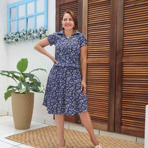 VESTIDO AURORA COM BOLSOS BLUSÊ